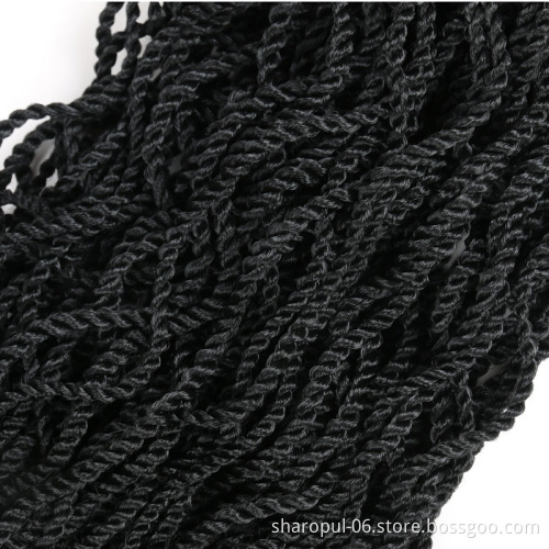 Senegalese Twist Crochet Hair Braids Extension 20inch 6packs 24strands/pack Wavy Curly Twist Crochet Hook Style